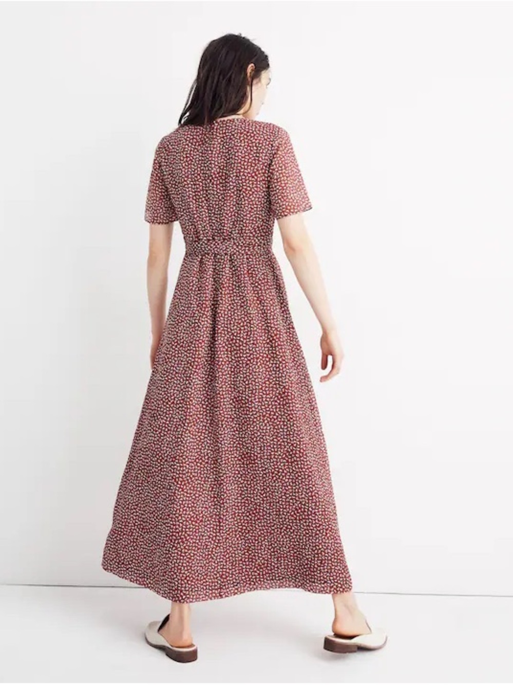 Madewell Wrap-Around Maxi Dress in Ditsy Flowers - Picture 3 of 9